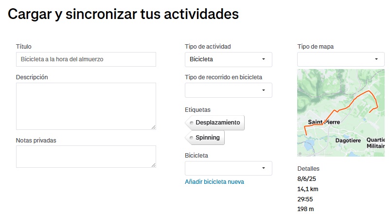 Importación Strava 2